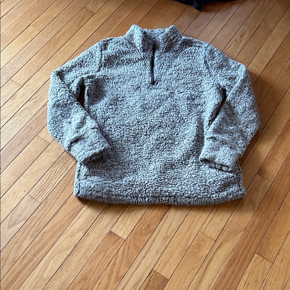 Weatherproof 1/4 Zip Up Sherpa Sweater - Gray